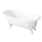 Aqua Eden Clawfoot Bathtubs, 54 L, 30.31 W, White/White, Cast Iron VCTND5431BW - alternate 1